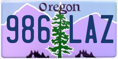 OR license plate 986LAZ