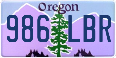 OR license plate 986LBR