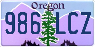 OR license plate 986LCZ