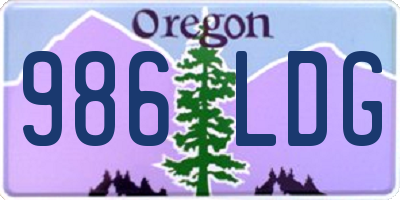 OR license plate 986LDG