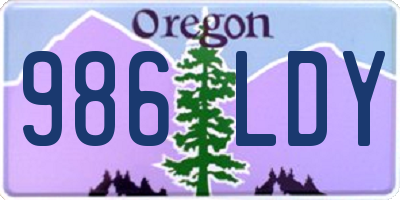 OR license plate 986LDY