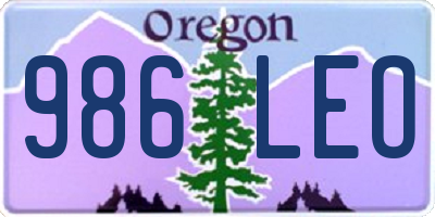 OR license plate 986LEO