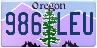 OR license plate 986LEU