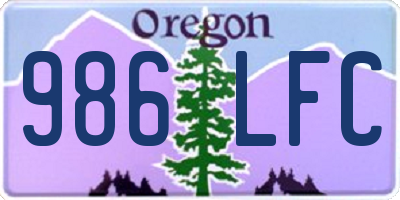 OR license plate 986LFC
