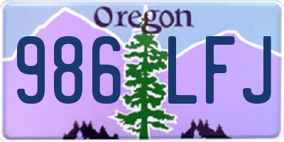 OR license plate 986LFJ