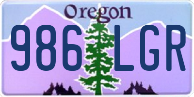 OR license plate 986LGR