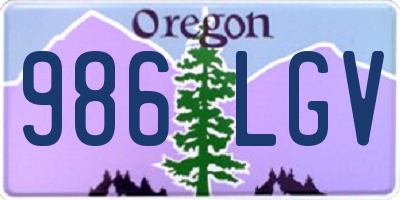 OR license plate 986LGV