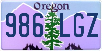 OR license plate 986LGZ