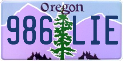OR license plate 986LIE