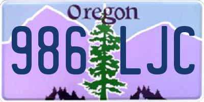 OR license plate 986LJC