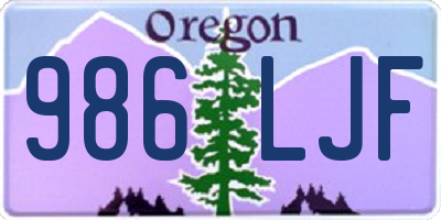OR license plate 986LJF