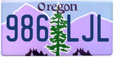 OR license plate 986LJL