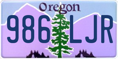 OR license plate 986LJR