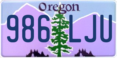 OR license plate 986LJU