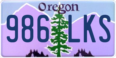 OR license plate 986LKS