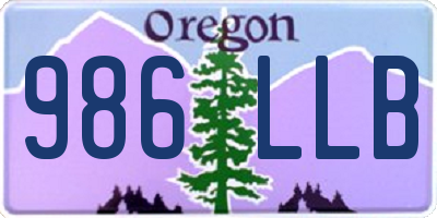 OR license plate 986LLB