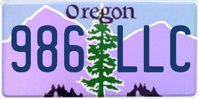 OR license plate 986LLC