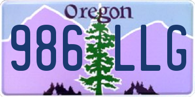 OR license plate 986LLG