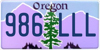 OR license plate 986LLL