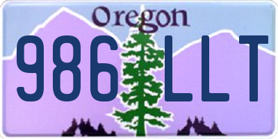 OR license plate 986LLT