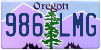 OR license plate 986LMG