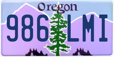 OR license plate 986LMI