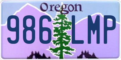 OR license plate 986LMP