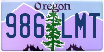 OR license plate 986LMT