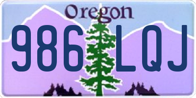 OR license plate 986LQJ