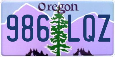 OR license plate 986LQZ