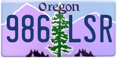 OR license plate 986LSR