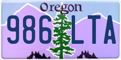 OR license plate 986LTA