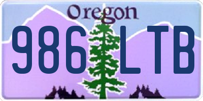 OR license plate 986LTB