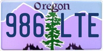 OR license plate 986LTE