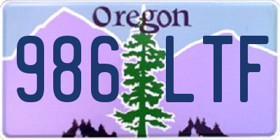 OR license plate 986LTF