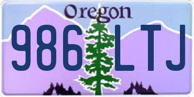 OR license plate 986LTJ