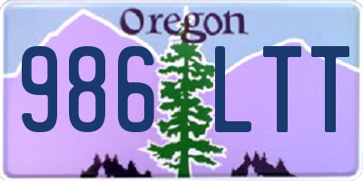 OR license plate 986LTT
