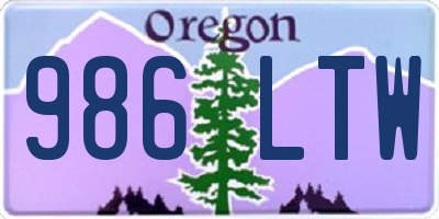 OR license plate 986LTW