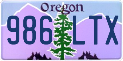 OR license plate 986LTX