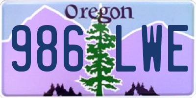 OR license plate 986LWE