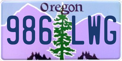 OR license plate 986LWG