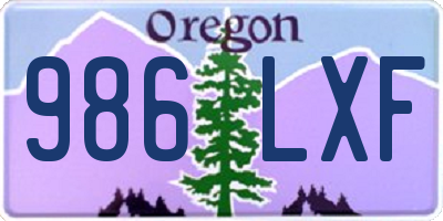 OR license plate 986LXF