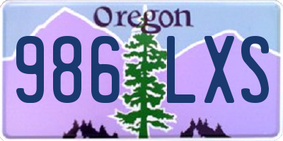 OR license plate 986LXS