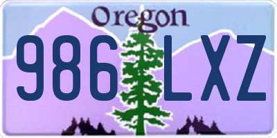 OR license plate 986LXZ
