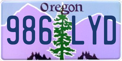 OR license plate 986LYD