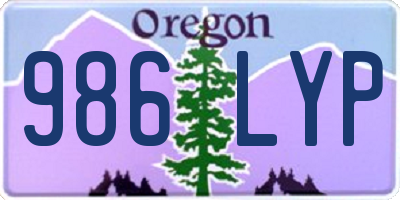 OR license plate 986LYP