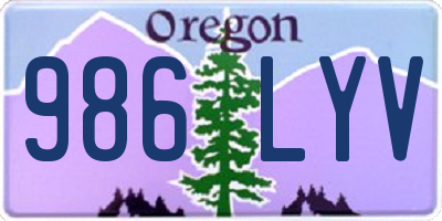 OR license plate 986LYV