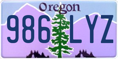 OR license plate 986LYZ