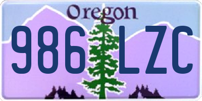 OR license plate 986LZC