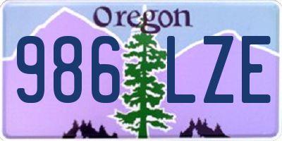 OR license plate 986LZE